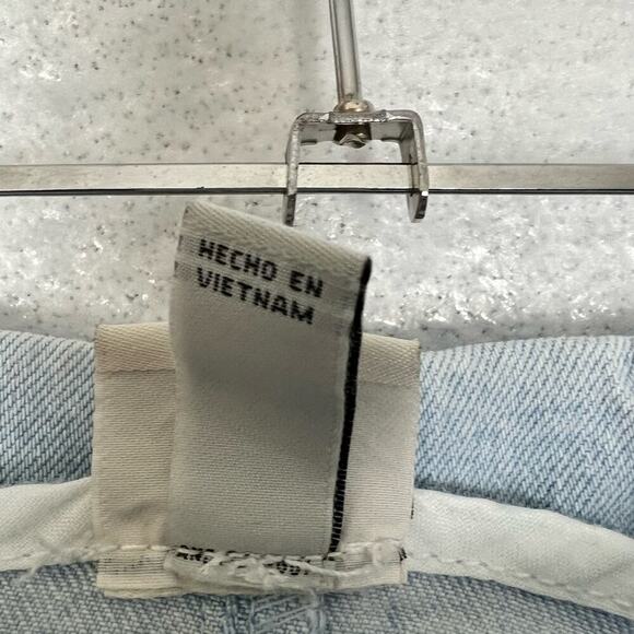 A New Day Paperbag Jeans Size 0 Barrel Leg Pleated Tie Waist Light Wash Pockets - Picture 6 of 6